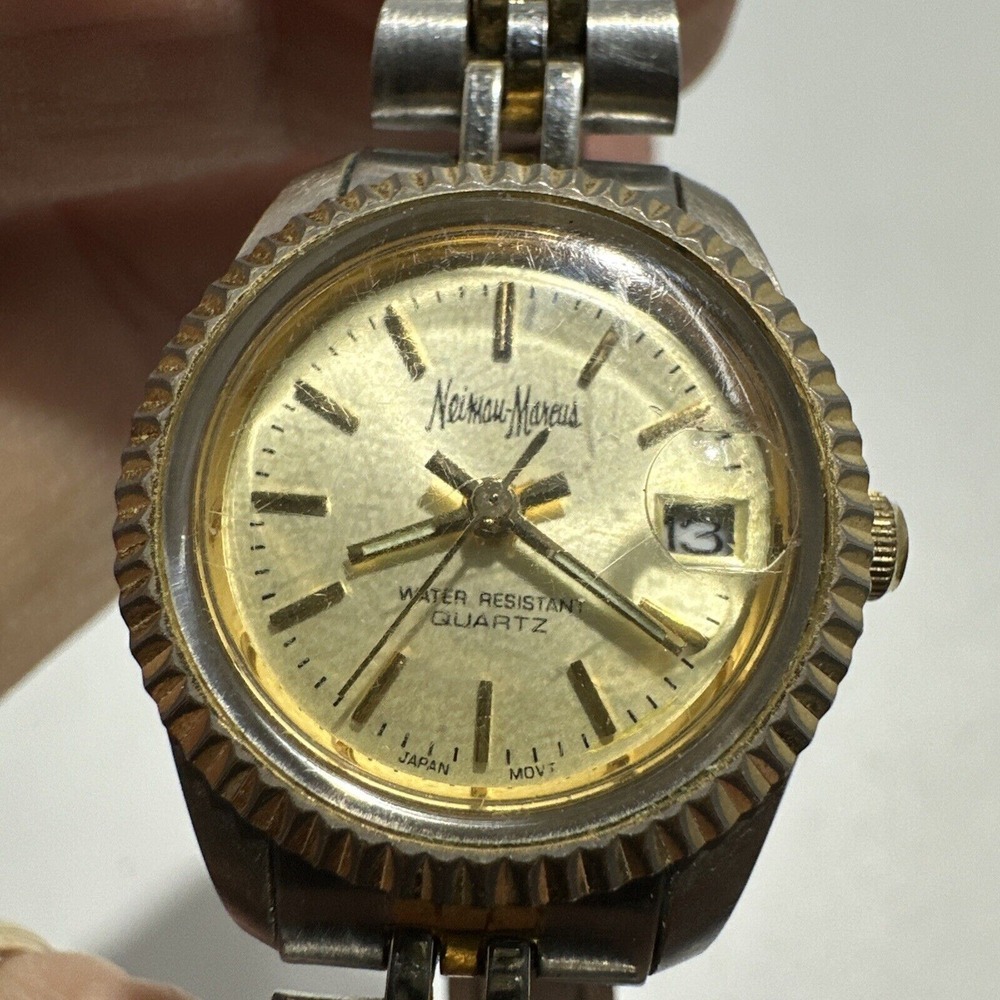 Neiman Marcus Watch‎ Women's Dual-Toned Gold/Silver Link Band Analog Wristwatch